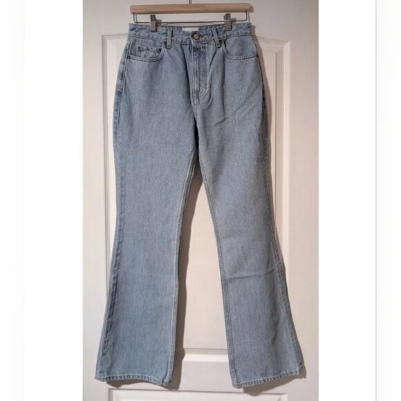 NWT GANNI | Betzy Bootcut Jeans In Light blue stone wash - Picture 2 of 13
